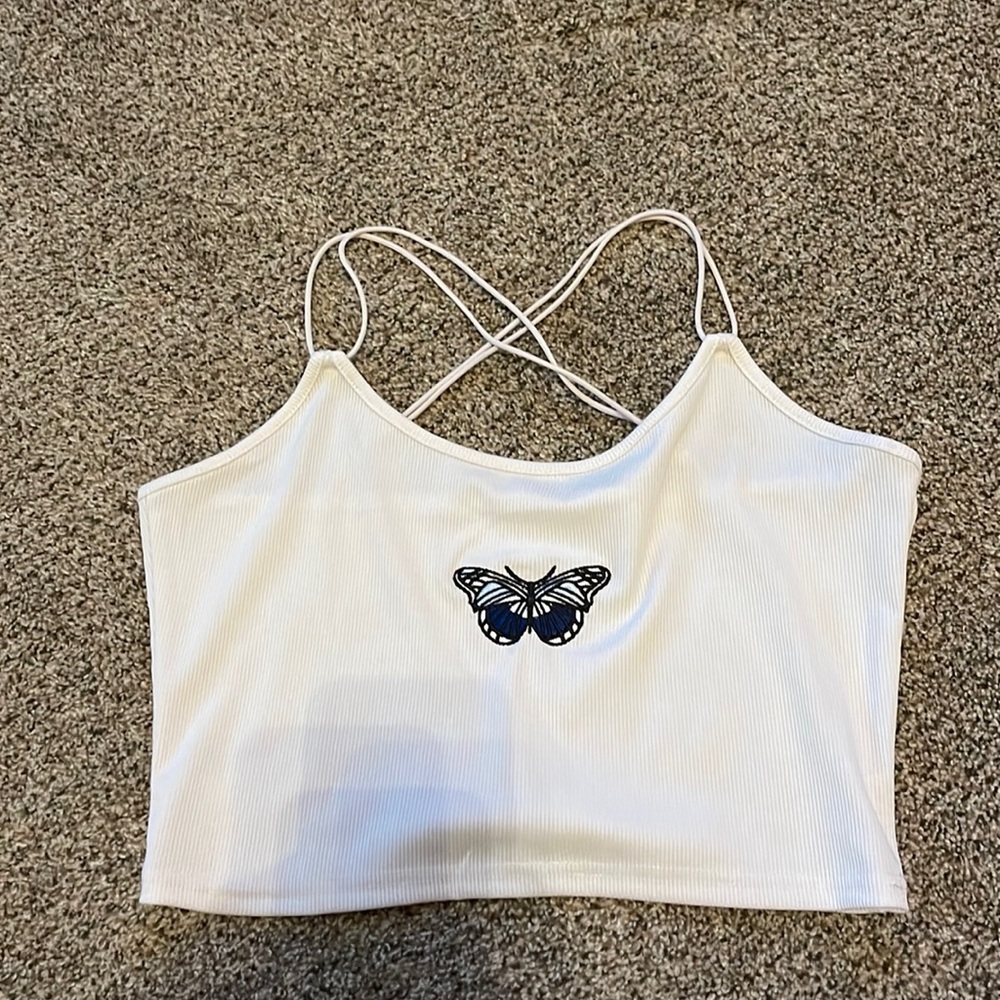 Blushmark Cross Back Butterfly Tank Top
